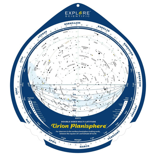 Explore Scientific Tirion Double-Sided Multi-Latitude Planisphere North Part