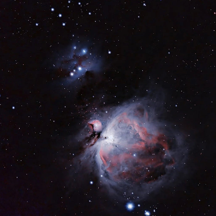 An Image Taken Using Vaonis Vespera Pro Smart Telescope Orion and Running Man Nebula