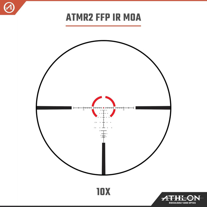Athlon Optics Ares ETR 1-10x24mm ATMR2 FFP IR MOA UHD Riflescope 10x Zoom Reticle