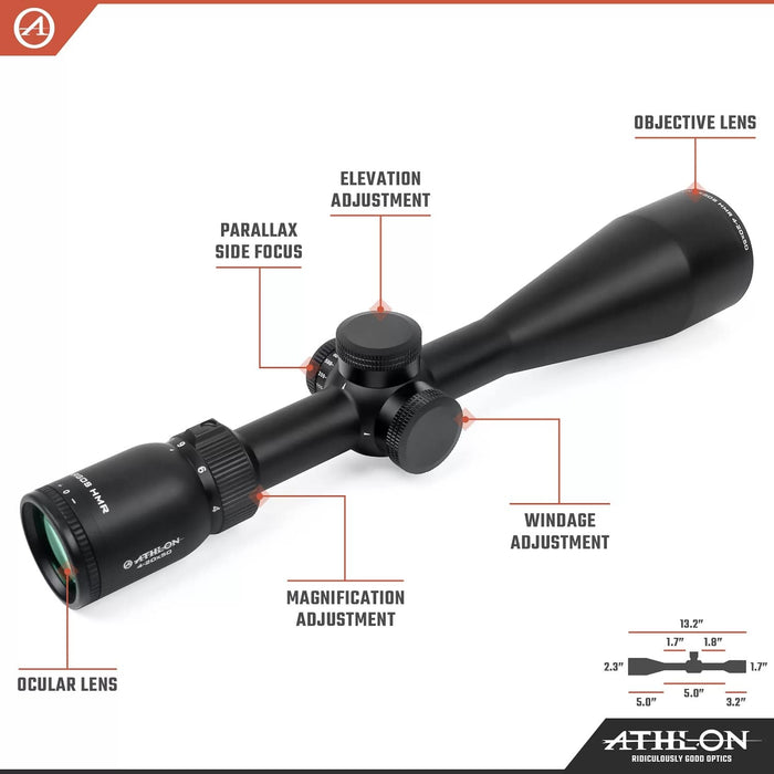 Athlon Optics Argos HMR 4-20x50mm MIL-DOT SFP MIL Riflescope Body Parts