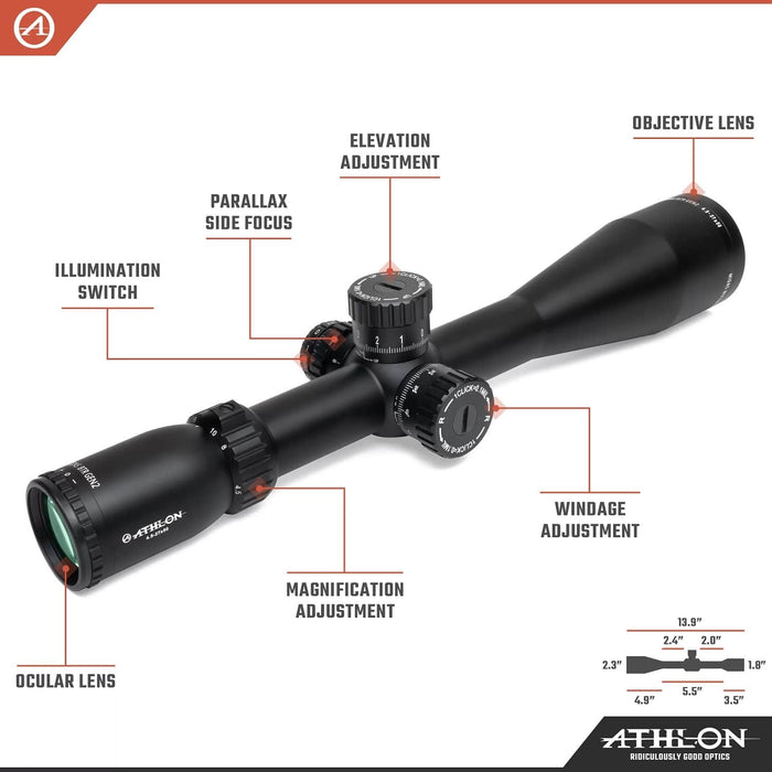 Athlon Optics Midas BTR GEN2 4.5-27x50mm APRS4 SFP IR MIL HD Riflescope Body Parts