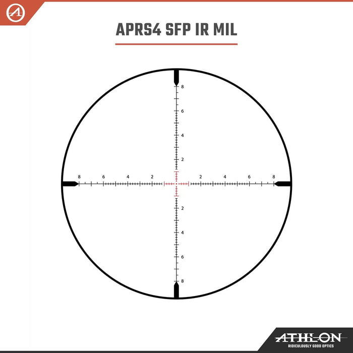 Athlon Optics Midas BTR GEN2 4.5-27x50mm APRS4 SFP IR MIL HD Riflescope Reticle