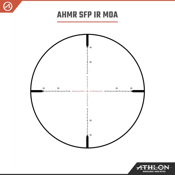 Athlon Optics Midas HMR 2.5-15x50mm AHMR SFP IR MOA HD Riflescope Reticle