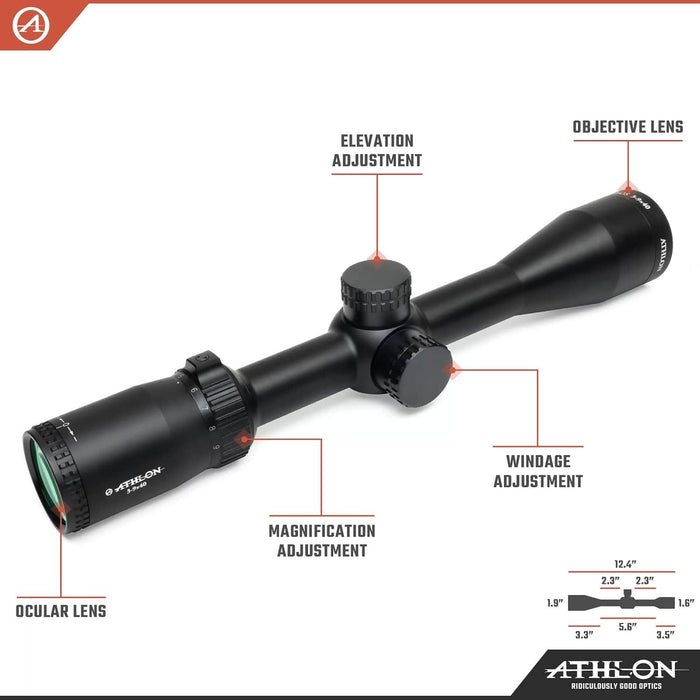 Athlon Optics Neos 3-9x40mm Center X Riflescope Body Parts