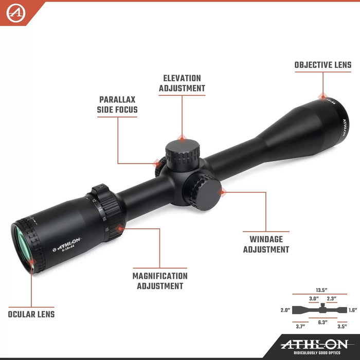 Athlon Optics Neos 6-18x44mm Center X Riflescope Body Parts