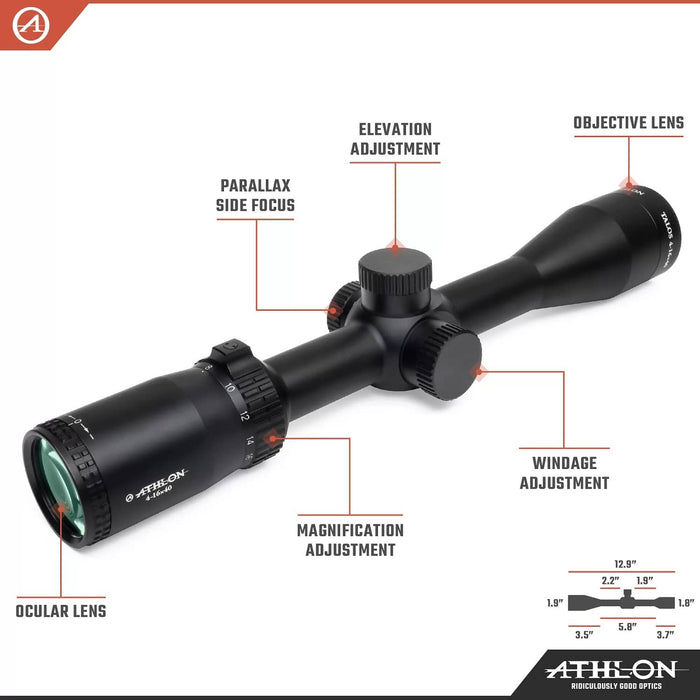 Athlon Optics Talos 4-16x40mm MIL DOT Riflescope Body Parts