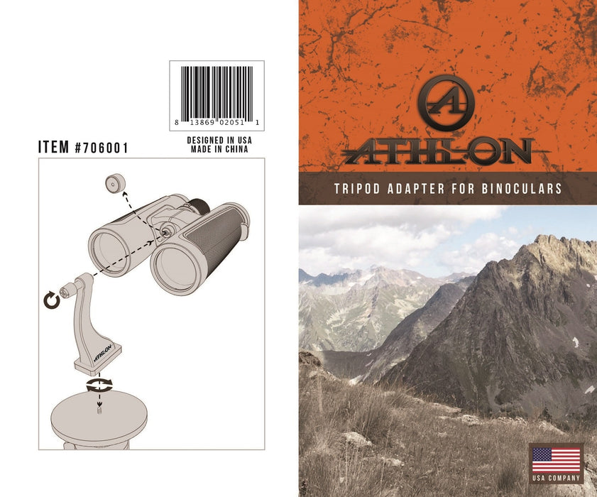 Athlon Tripod Adapter for Binoculars Packaging Back Profile