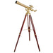 Barska 28x60mm Power Anchormaster Classic Brass Telescope with Mahogany Tripod Left Side Profile of Body  