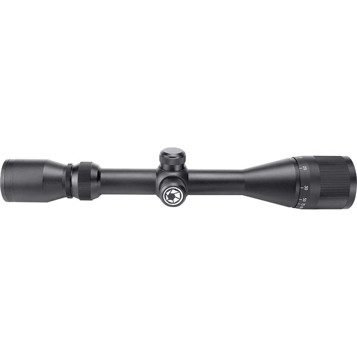 Barska 3-12x40 AO Airgun Reverse Recoil Rifle Scope with 30/30 Reticle Right Side Profile of Body
