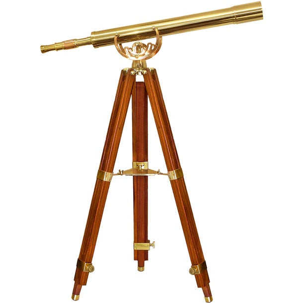 Barska 32x80mm Anchormaster Classic Brass Telescope with Mahogany Tripod