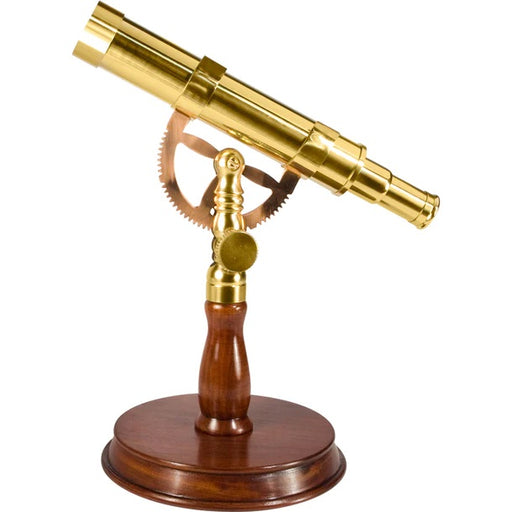 Engravable 10-inch Victorian Polished Brass Desk Telescope