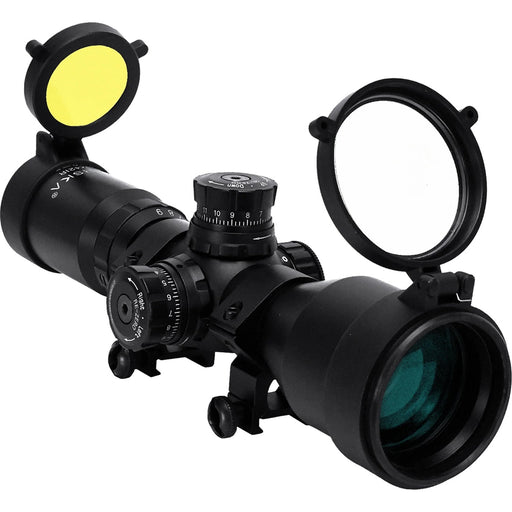 Barska Contour 3-9x42mm IR Compact Rifle Scope with Trace Reticle Objective Lens Cap
