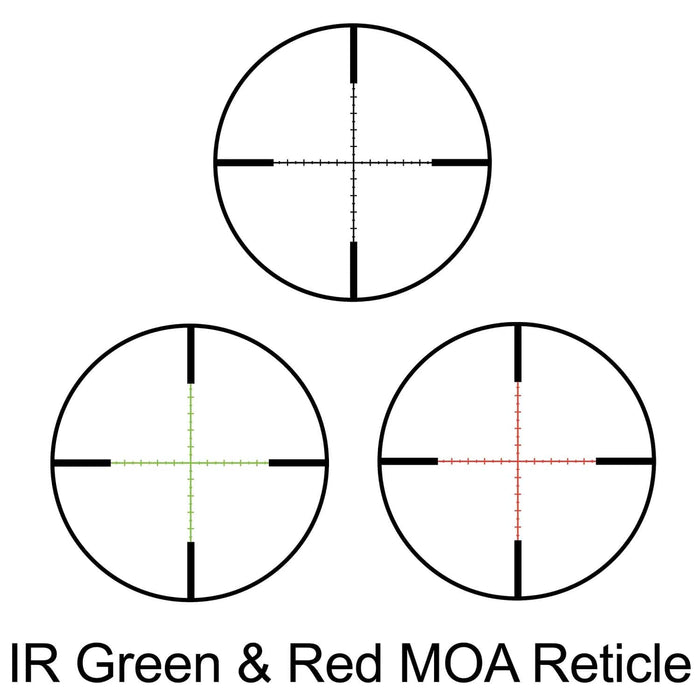 Barska Level 1.5-6x44mm IR MOA Rifle Scope IR Green & Red MOA Reticle