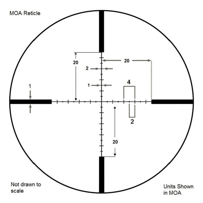 Barska Level 1.5-6x44mm IR MOA Rifle Scope MOA Reticle