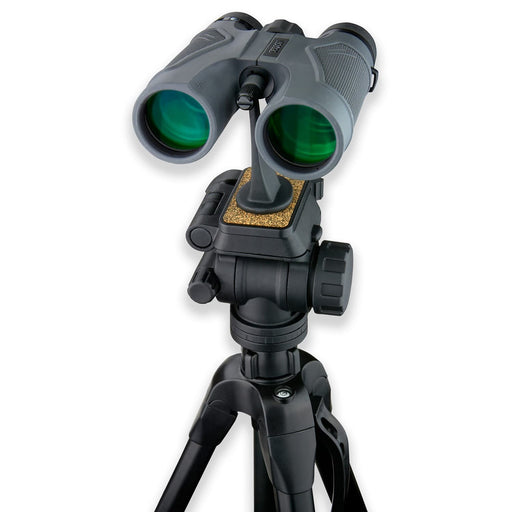 Binocular Mounted on Carson Ultra Slim Tripod Adapter