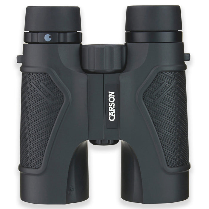 Carson 3D Series 10x42mm HD Binoculars with ED Glass Body Standing Straight