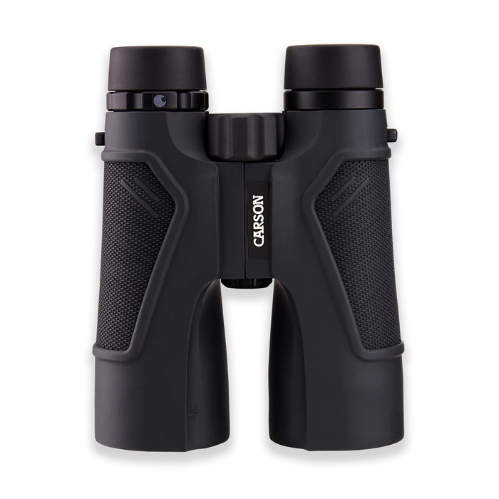 Carson 3D Series 10x50mm HD Binoculars with ED Glass Body Standing Straight