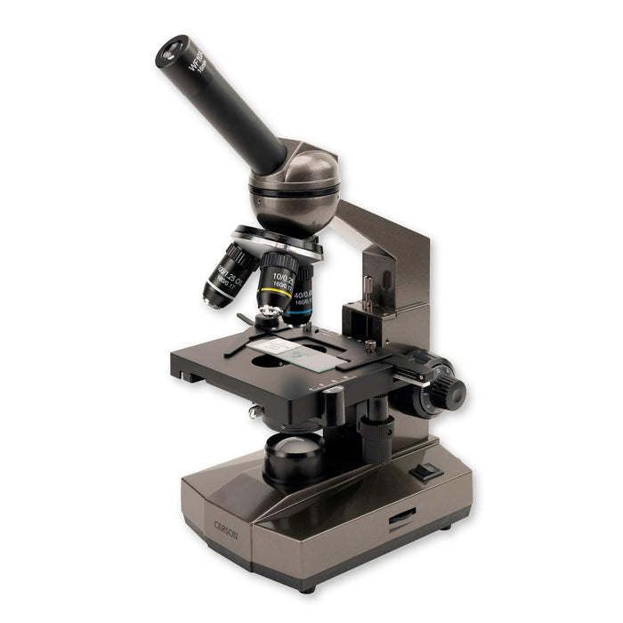 Carson Intermediate 100x-1000x LED Compound Microscope with Mechanical Stage
