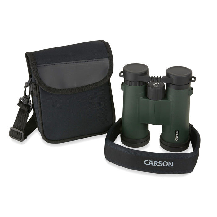 Carson JR Series 10x42mm Waterproof Binoculars Body, Carry Case, Neck Strap and Lens Caps
