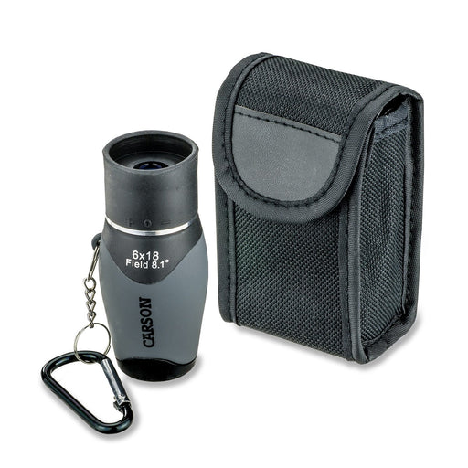 Carson MiniMight™ 6x18mm Monocular with Carabiner Clip and Carrying Case