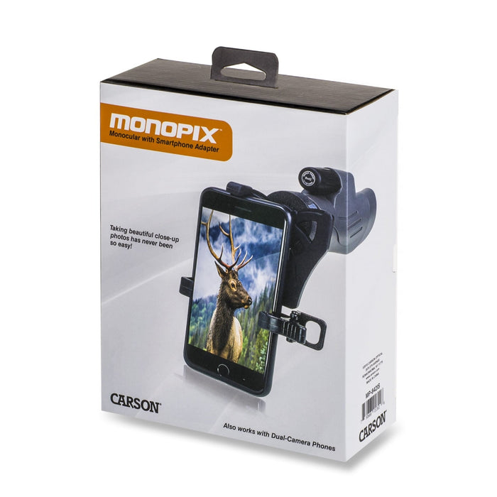 Carson MonoPix™ 8x42mm Monocular Smartphone Digiscoping Bundle Box