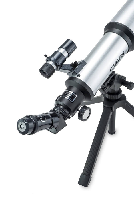 Carson SkyChaser™ 133.5x70mm Refractor Telescope with Tabletop Tripod Body