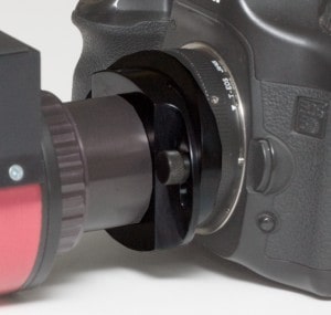 Daystar Filters Interference Eliminator - T Mount Attached to a Camera
