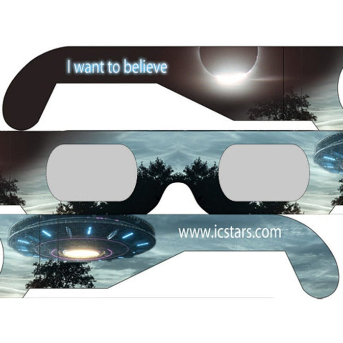 Daystar I Want to Believe Alien Style Funner Eclipse Solar Glasses - 5 Pack