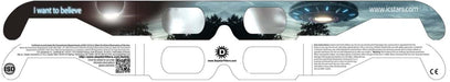 Daystar I Want to Believe Alien Style Funner Eclipse Solar Glasses Body Front and Back Profile