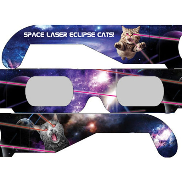 Daystar Laser Cats (Purrrpleier) Style Funner Eclipse Solar Glasses - 5 Pack