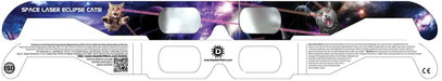 Daystar Laser Cats (Purrrpleier) Style Funner Eclipse Solar Glasses Body Front and Back Profile