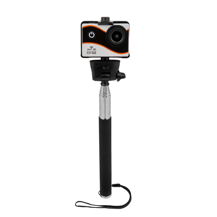 Explore One HD WiFi Action Camera on Selfie Stick