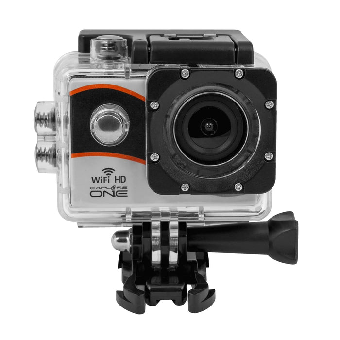 Explore One HD WiFi Action Camera with Waterproof Case Front Profile