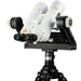 Explore Scientific 15-50x70mm BT-70 SF Large Binoculars with 62 Degree LER Eyepieces Attached in U Mount Tripod Rear Side