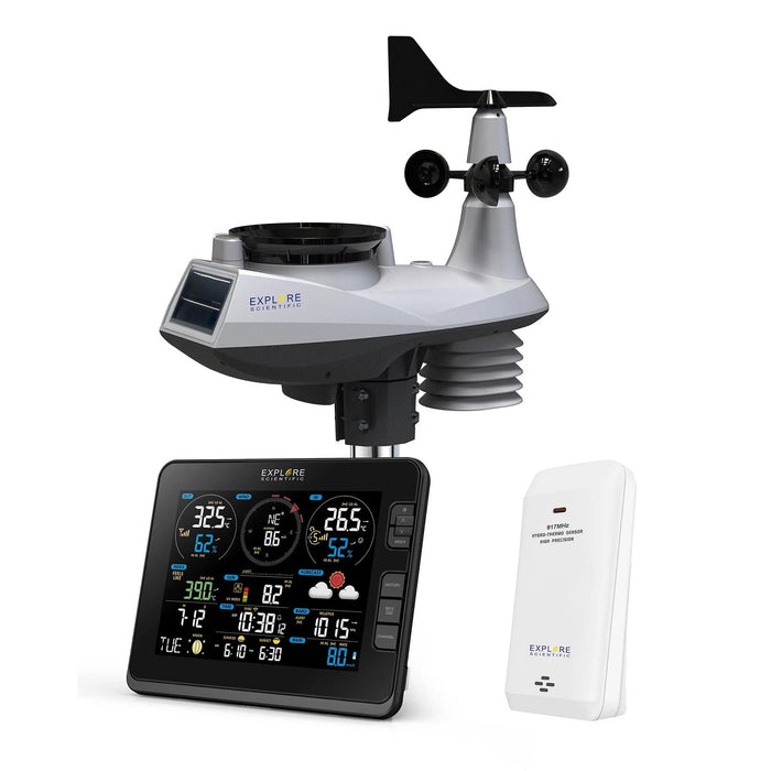 Explore Scientific 7-in-1 WiFi Professional Weather Station with Weather Underground with Sensor