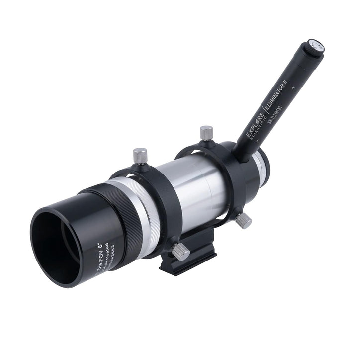 Explore Scientific 8x50mm Straight Through Illuminated Finder Scope with Bracket and Battery Life Illuminator II Objective Lens