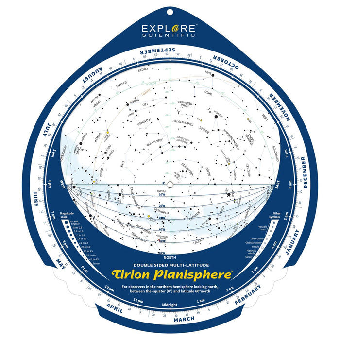 Explore Scientific FirstLight 10-inch f/5 Dobsonian Telescope Package Tirion Planisphere