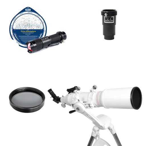 Explore Scientific FirstLight 102mm Doublet Refractor Telescope - Ultimate Bundle Package - with Twilight Nano Mount and Bonus Accessories