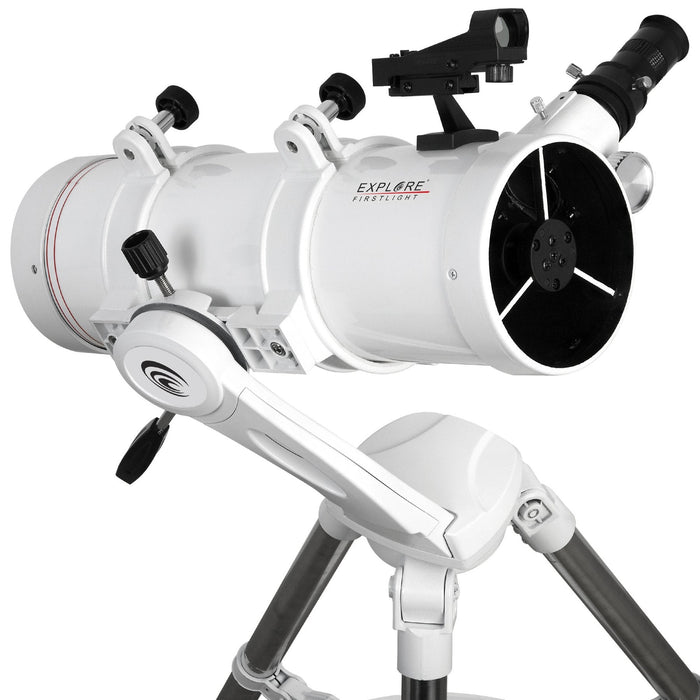 Explore Scientific FirstLight 114mm Newtonian Telescope - Ultimate Bundle Package - with Twilight Nano Mount and Bonus Accessories Body Telescope