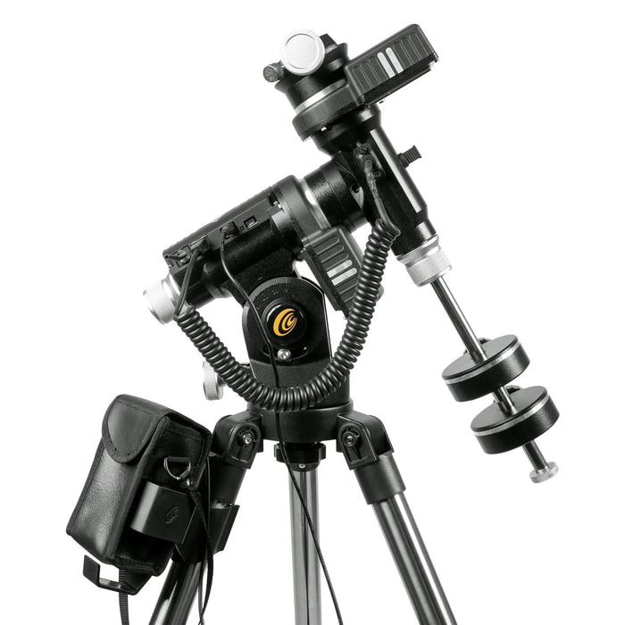 Explore Scientific FirstLight 80mm f/8 CF Refractor Telescope w/ iEXOS Go-To Mount & Solar Filter Right Side Profile