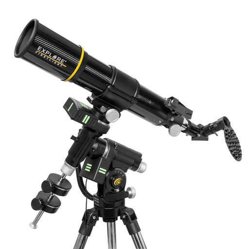 Explore Scientific FirstLight 80mm f/8 CF Refractor Telescope w/ iEXOS Go-To Mount & Solar Filter
