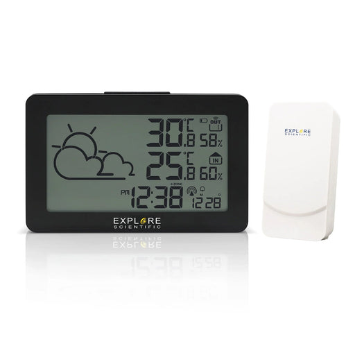 Explore Scientific Large Display Weather Station with Temperature and Humidity 