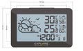 Explore Scientific Large Display Weather Station with Temperature and Humidity Body Dimensions
