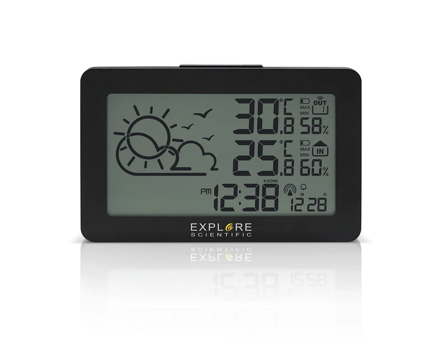Explore Scientific Large Display Weather Station with Temperature and Humidity LCD