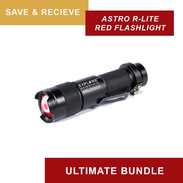 Explore Scientific National Geographic NT114CF 114mm Reflector Telescope Ultimate Bundle R-Lite Red FlashLight