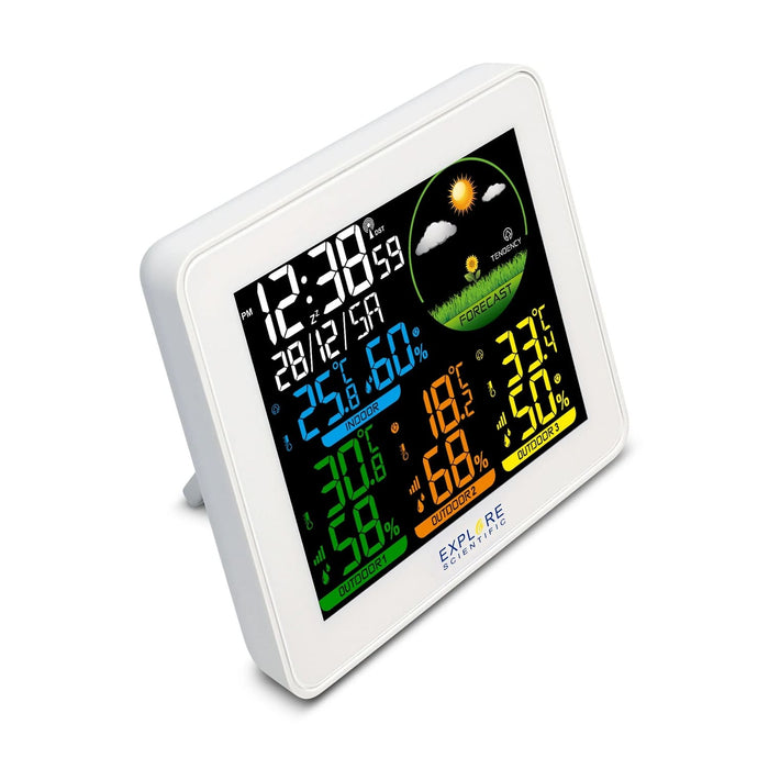 Explore Scientific Radio Weather Station with Multiple Sensors Side Profile Right