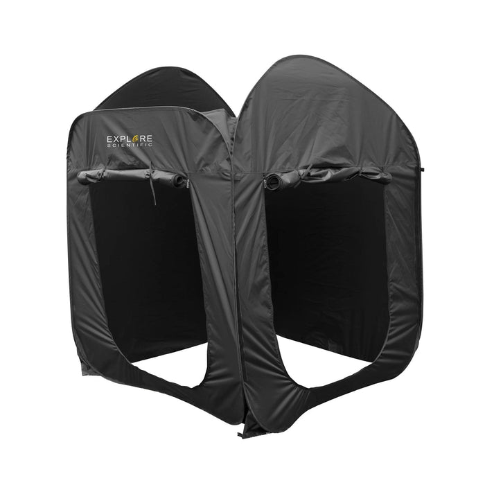 Explore Scientific Two-Room Pop-Up Observatory Tent with Door Flaps Rolled Up