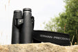 German Precision Optics GPO Passion HD 8x42mm Binoculars Standing on a Rock Outdoors