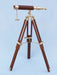 Hampton Nautical 30-Inch Floor Standing Harbor Master Brass/Wood Telescope Mounted on Tripod with Extended Legs