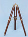 Hampton Nautical 30-Inch Floor Standing Harbor Master Brass/Wood Telescope Tripod Extended Legs with Chain